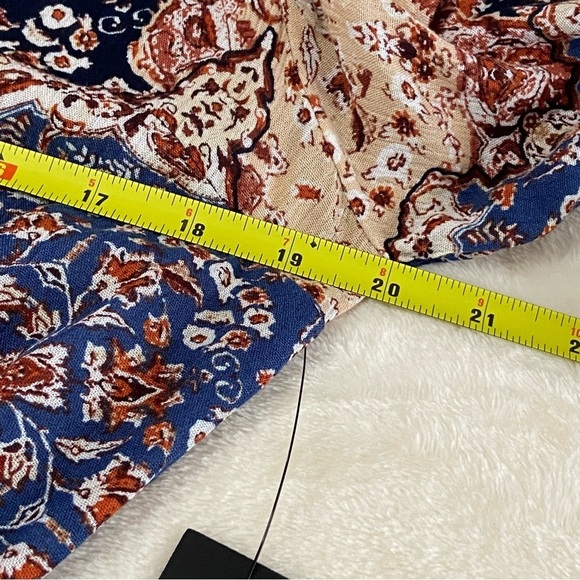 NWT LULUS / Mosaic Marvel Rust Orange Print Long Sleeve Maxi Dress Size XL - Picture 10 of 12